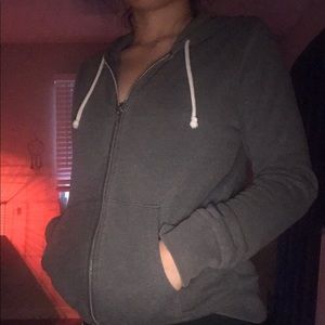 dark grey zip up sweatshirt !!